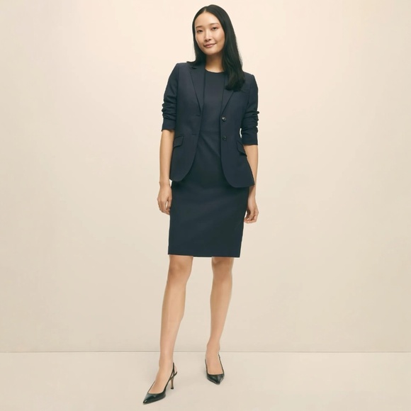 EUC [Brooks Brothers] Classic Navy Blue Sleeveless Knee Length Dress | 8 Medium - Picture 5 of 15